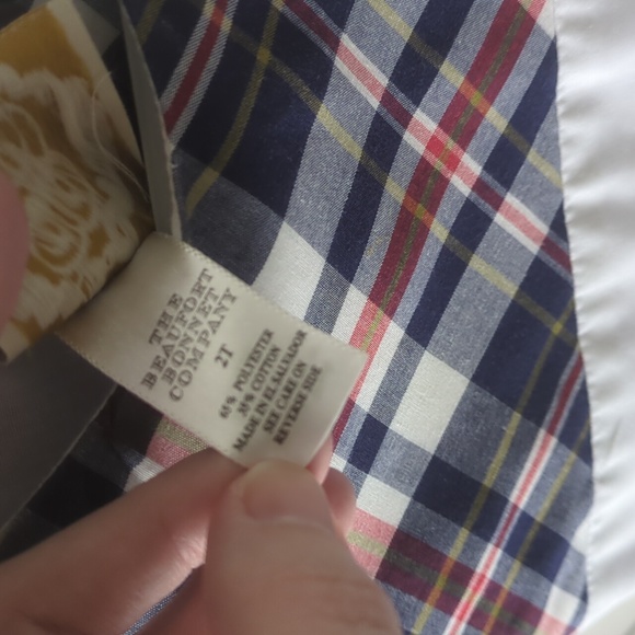 TBBC Anchor pocket dress in Planters Inn Plaid 2T EUC - Picture 4 of 4